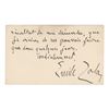 Image 2 : Emile Zola Autograph Note Signed