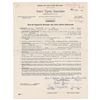 Bette Davis Document Signed