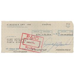 Judy Garland Signed Check