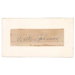 Walter Johnson Signature