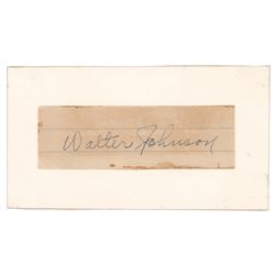 Walter Johnson Signature