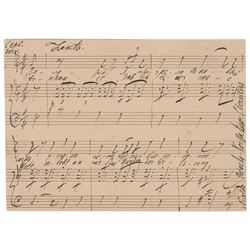 Nikolai Rimsky-Korsakov Autograph Musical Quotation Signed