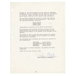 Beatles: Brian Epstein Document Signed