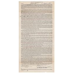 The Doors: Jim Morrison Document Signed