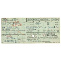 Bob Dylan Document Signed