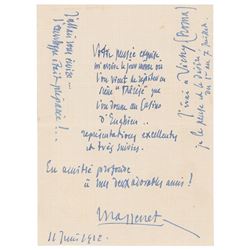 Jules Massenet Autograph Letter Signed
