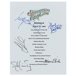 Jefferson Airplane Signed Replica Set List