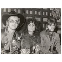 Elton John, Marc Bolan, and Ringo Starr Original Photograph