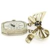 Image 3 : Vintage 18K Gold 12pt Sapphire 15 Jewels Untermeyer Robbins Watch Bow Pin Brooch