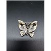 Image 2 : VINTAGE STERLING SILVER & BLACK ONYX BUTTERFLY PIN