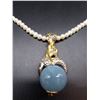 Image 2 : STERLING & GOLD MERMAID AND REAL PEARL NECKLACE