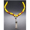 Image 2 : PERIOD AMBER & SILVER PRAYER BEADS NECKLACE
