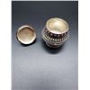 Image 2 : STERLING CORAL & BLUE LAPIS SNUFF BOX