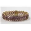 Image 1 : AMETHYST AND 18K YELLOW GOLD BRACELET