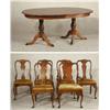 Image 1 : UNMARKED HEYWOOD WAKEFIELD DINING TABLE AND CHAIRS