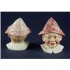 Image 1 : TWO MAJOLICA CLOWN TOBACCO JARS/HUMIDORS
