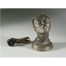CAST METAL ART DECO FEMALE CIGARETTE LIGHTER