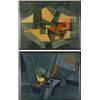 Image 1 : PAIR OF NUMBERED SERIGRAPHS ABSTRACT COMPOSITIONS
