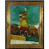 Image 2 : OIL JAMES SCOPPETTONE IMPRESSIONISTIC BUILDING