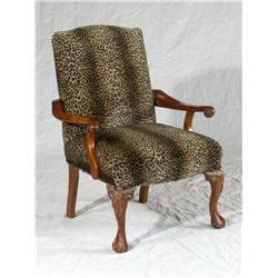 GEORGIAN STYLE WALNUT ARMCHAIR