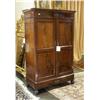 Image 1 : CIRCA 1890 EUROPEAN MAHOGANY LINEN PRESS