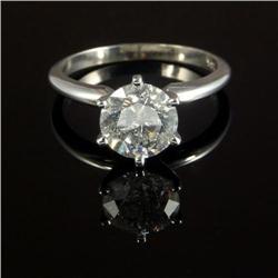 2+ CARAT DIAMOND IN 14K WHITE GOLD ENGAGEMENT RING