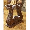 Image 2 : ITALIAN BAROQUE STYLE WALNUT CARVED DINING TABLE