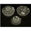 Image 1 : 2 clear brilliant cut glass bowls,star pattern, saw tooth rims, some flea bites noted to rim, slight