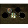 Image 2 : Two unattributed Glass paperweights. The first is clear glass housing 2 small goldfish over a styliz
