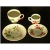 Image 3 : Porcelain tea cups and saucers. Included in the lot are a Spode ''Ribbons and Roses,'' an Anfora Map