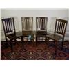 Image 2 : 4 NW Chair Co. Arts & Crafts style slat back side chairs. One has a broken leg.