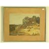 Image 2 : Watercolor on paper, a man on horseback on a Southern coastal trail