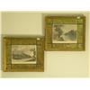 Image 1 : a pair of French polychrome prints entitled ''St. Florent'' and ''Vernay'' depiscting castle and riv