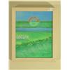 Image 1 : oil on canvas, a park scene with a rainbow, signed ''Yamin,'' local NW artist