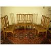 Image 2 : 6 Golden Oak French Provincial style dining chairs with rush seats.