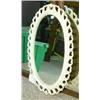 Image 2 : Oval painted gilt rimmed mirror