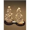 Image 2 : Two small Guiseppe Armani cast resin figures. One of a lady with dogs marked Florence 1993 and the o
