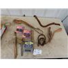 Image 1 : 3 Leather Gun SLings, Cleaning Rods, Ammo Belt, Scope Rings, Shotgun Chokes Plus More!