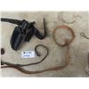 Image 2 : 2 Leather Gun Straps, Belt w Ammo Pouch Or Archery