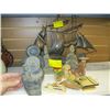 Image 1 : ASST. FIGURINES, METAL SHIP, INUIT FIGURINES, ETC.