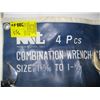 Image 2 : 4 PIECE COMBINATION WRENCH SET, 1 5/16 TO 1 1/2