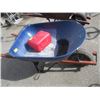 Image 1 : BLUE WHEELBARROW & SMALL FUEL CAN