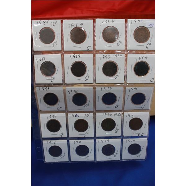 Canada One Cent Coins (20)