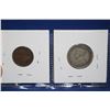 Image 2 : Canada Coins (2): 1936 Twenty-five Cent Coin - Silver - G2 & 1936 One Cent Coin - F