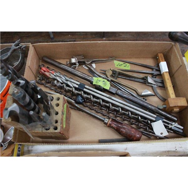 Box of Bits, sawset, scribe, calipers, etc.