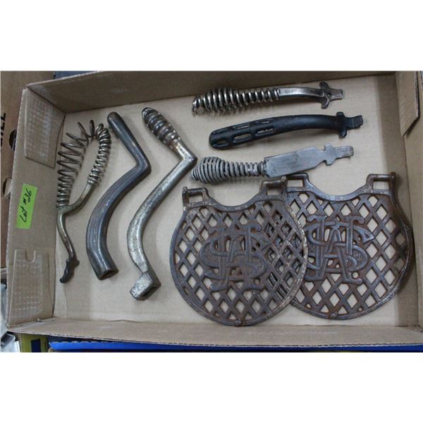 Stove Tools - 2 Trivets, 4 lifters & 2 shakers