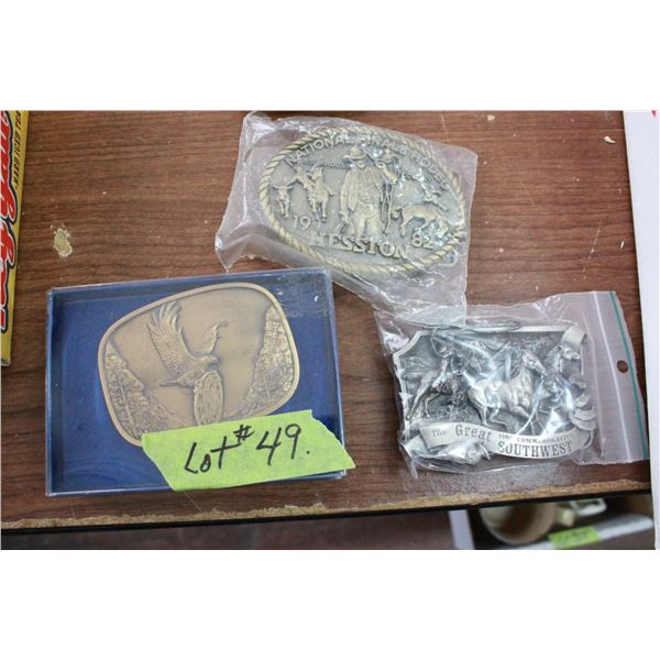 3 Belt Buckles