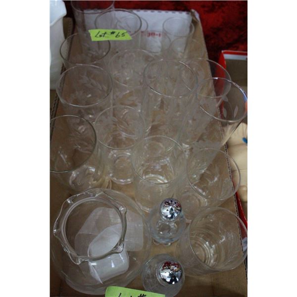 "Cornflower" Glassware - about 22 pieces