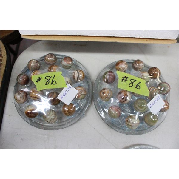 About 32 - Agate Marbles
