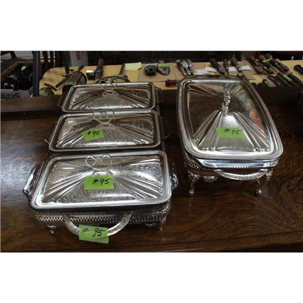 Ornate - Serving Set (10 pieces); 2 Stands, 4 Lids, 4 Oven proof dishes